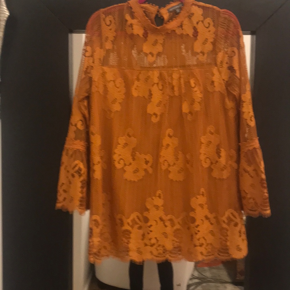Kate and Mallory All over lace mesh top
